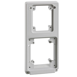 Flangia montaggio Mureva doppia apertura 65x85 e 90x100 per prese incasso e pulsanti
