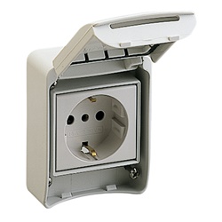 Presa da incasso Schuko 10/16A 250V 2P+T per impianti elettrici standard