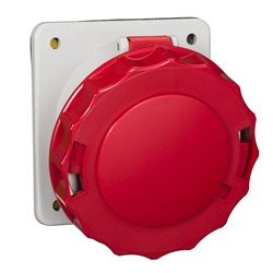 Presa industriale fissa da incasso inclinata IP67 63A 3P+T 380V per uso elettrico