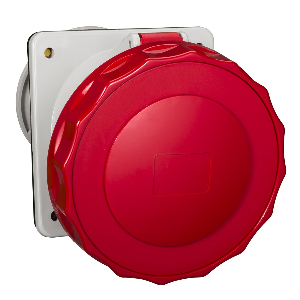 Presa fissa da incasso inclinata IP67 125A 380V 3 poli + terra per bassa tensione