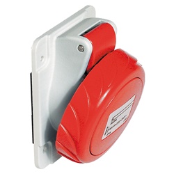 Presa fissa industriale inclinata IP67 125A 380V 3P+N+T per centralino ad angolo