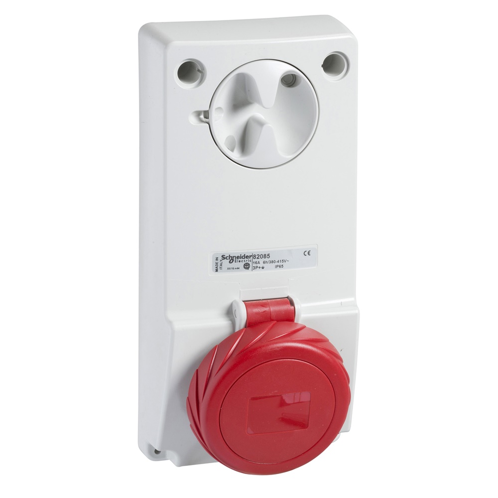 Presa industriale incasso interbloccata IP65 32A 3P+T 380V montaggio centralino