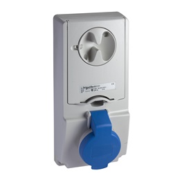 Presa da incasso interbloccata con fusibile Unika IP44 16A 220V 3P+T per uso industriale