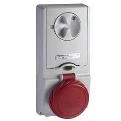 Presa da incasso interbloccata con fusibile IP65 32A 380V 3P+N+T per uso industriale e civile