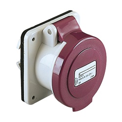 Presa fissa industriale incasso IP44 2 poli 16A 24V 50Hz per quadri elettrici