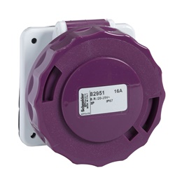 Presa incasso industriale IP67 2 poli 16A 24V 50Hz grigio chiaro quadro elettrico