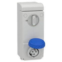 Presa da parete interbloccata Unika IP65 16A 220V 2P+T
