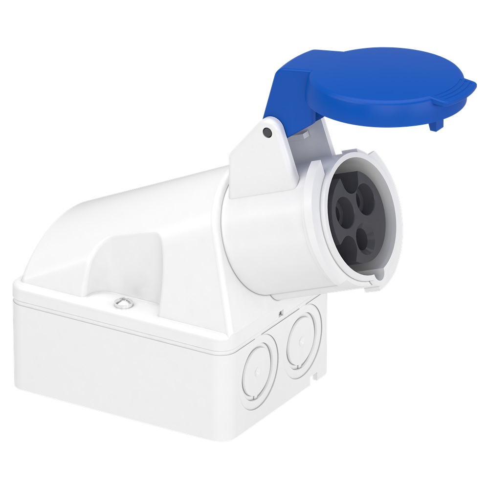 Presa fissa BT da parete IP44 16A 220V 2P+T