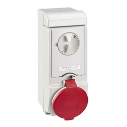 Presa da parete interbloccata fusibilata Unika IP44 32A 380V 3P+N+T