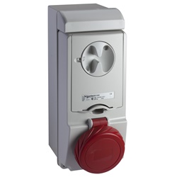 Presa da parete interbloccata fusibilata Unika IP65 16A 380V 3P+N+T