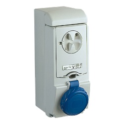 Presa da parete interbloccata fusibilata Unika IP65 32A 220V 2P+T