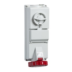 Presa da parete interbloccata fusibilata Isoblock IP65 32A 380V 3P+T
