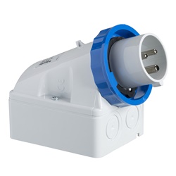 Spina fissa parete IP67 16A 220V 2P+T protezione alta