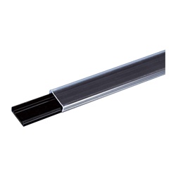 Binario PVC adesivo 1000x15mm colore nero per fissaggi e organizzazione cavi