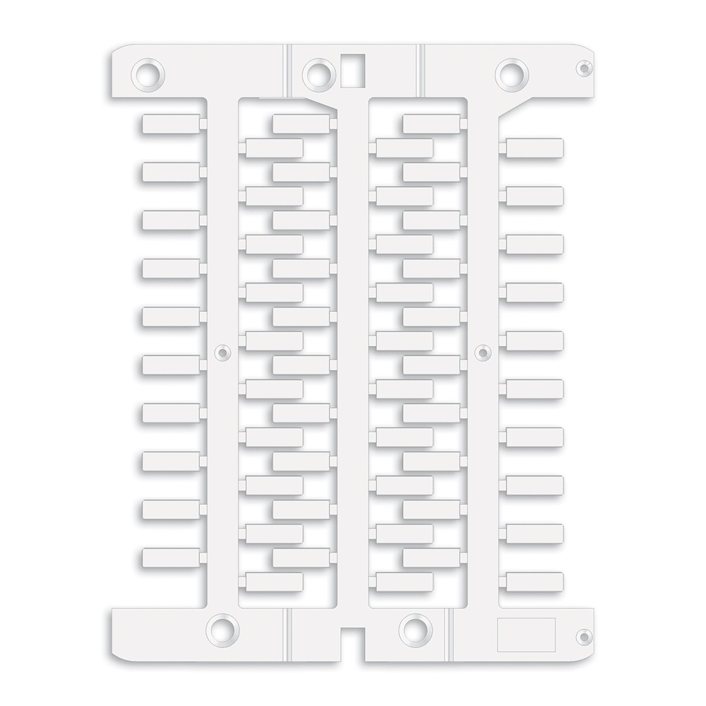 Tessera rigida ABS 4x12mm per tubetto etichettatura elettrica SmartPrint-Plus bianca