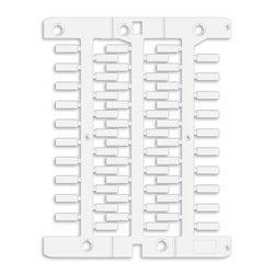 Tessera rigida ABS 4x12mm per tubetto etichettatura elettrica SmartPrint-Plus bianca