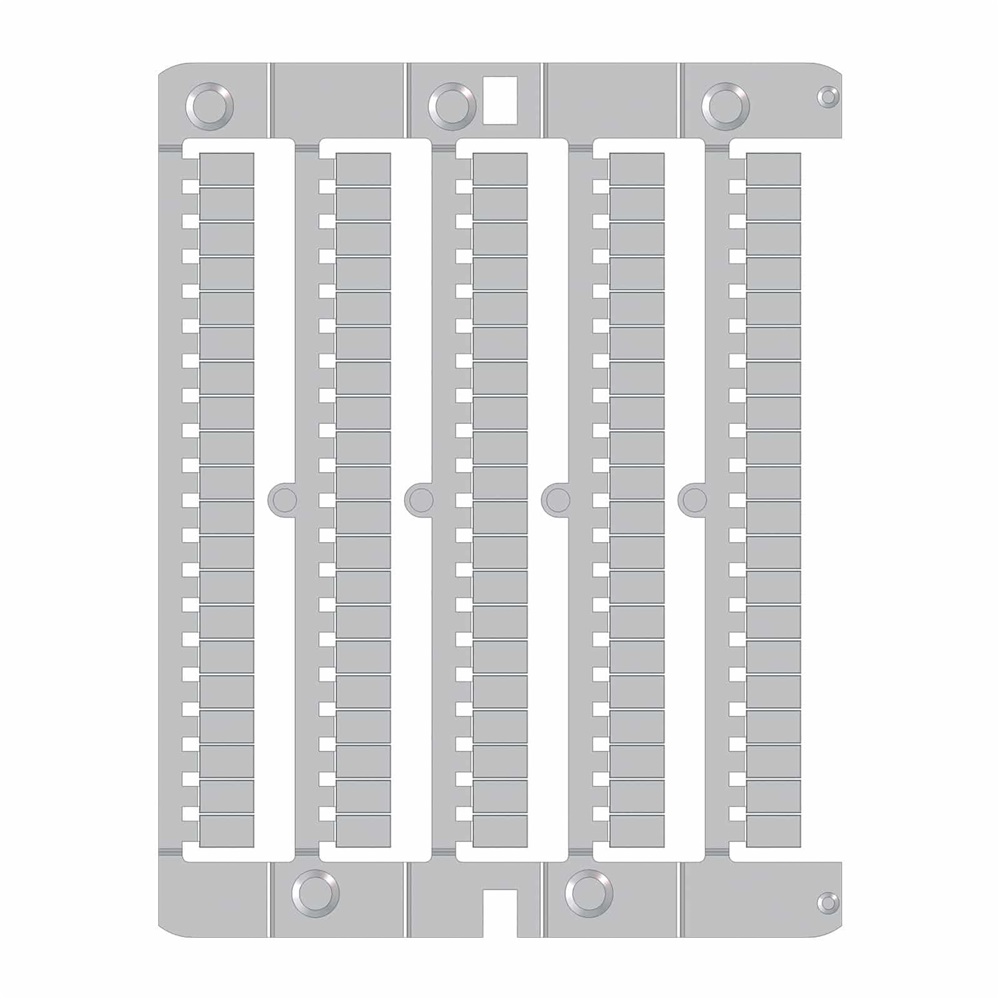Tessera morsetti Cabur 8x5mm PC+ABS bianco per etichettatura quadri elettrici confezione 100 pezzi