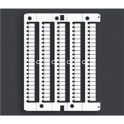 Tessera morsetti Cabur 8x5mm PC+ABS bianco per etichettatura quadri elettrici confezione 100 pezzi