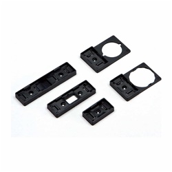 Portatarghetta adesivo nero 22 mm compatto resistente per identificazione elettrica