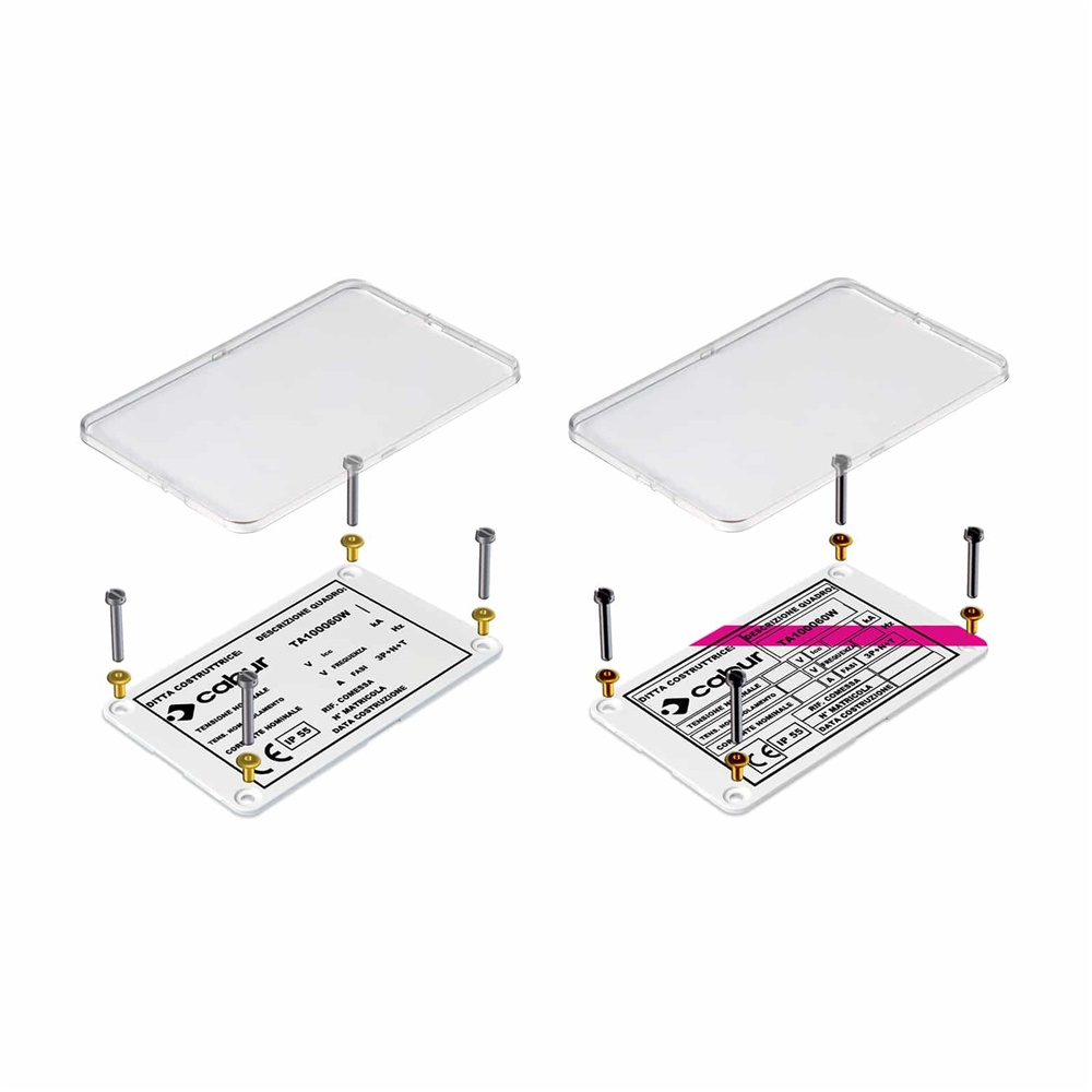 Vetro protezione 100x60mm VET100060