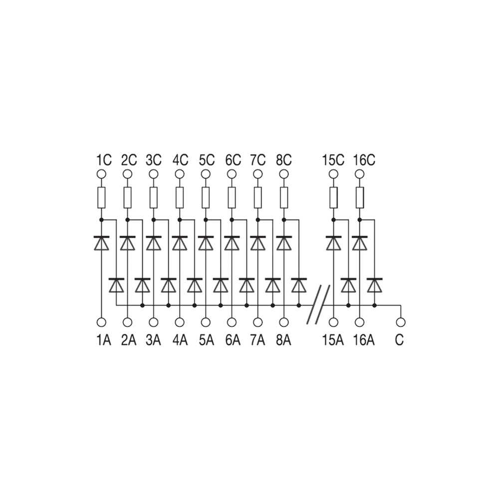 Modulo prova lampade 8 poli CLP08CC per installazione e manutenzione impianti elettrici