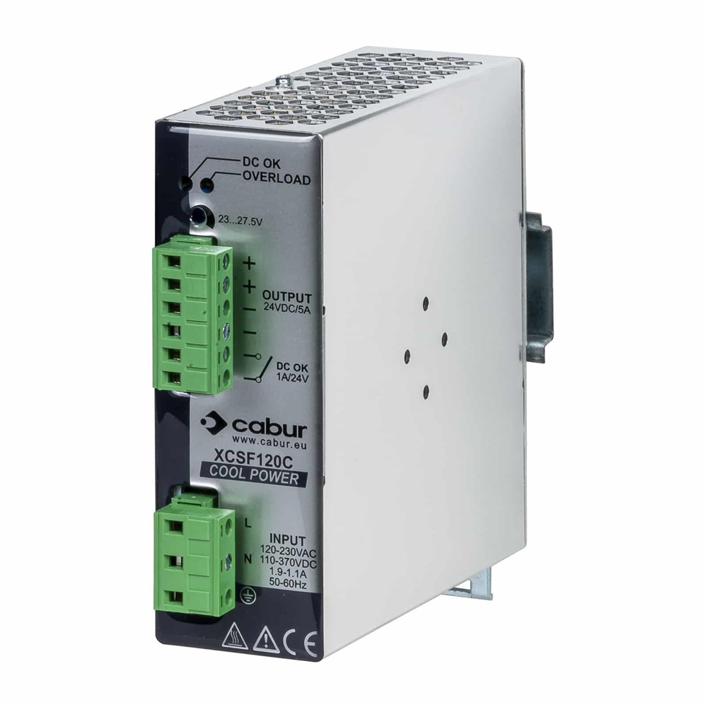 Alimentatore monofase 120-230Vac uscita 24Vdc 5A uso industriale