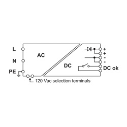Alimentatore monofase CSF500D 48Vdc 10A compatto efficiente per installazioni elettriche professionali