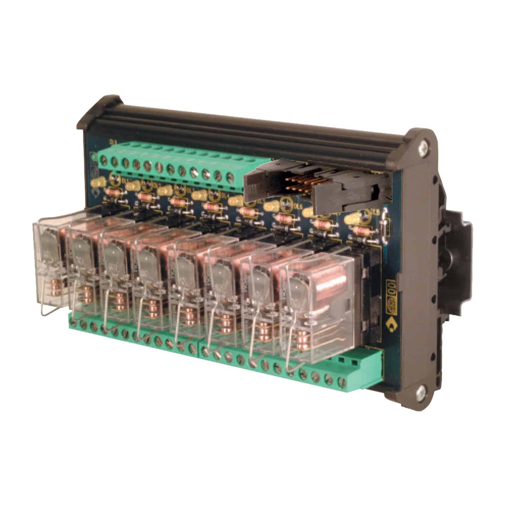 Modulo 8 relè elettromeccanici 24Vdc SPDT 16A vite estraibile per automazione