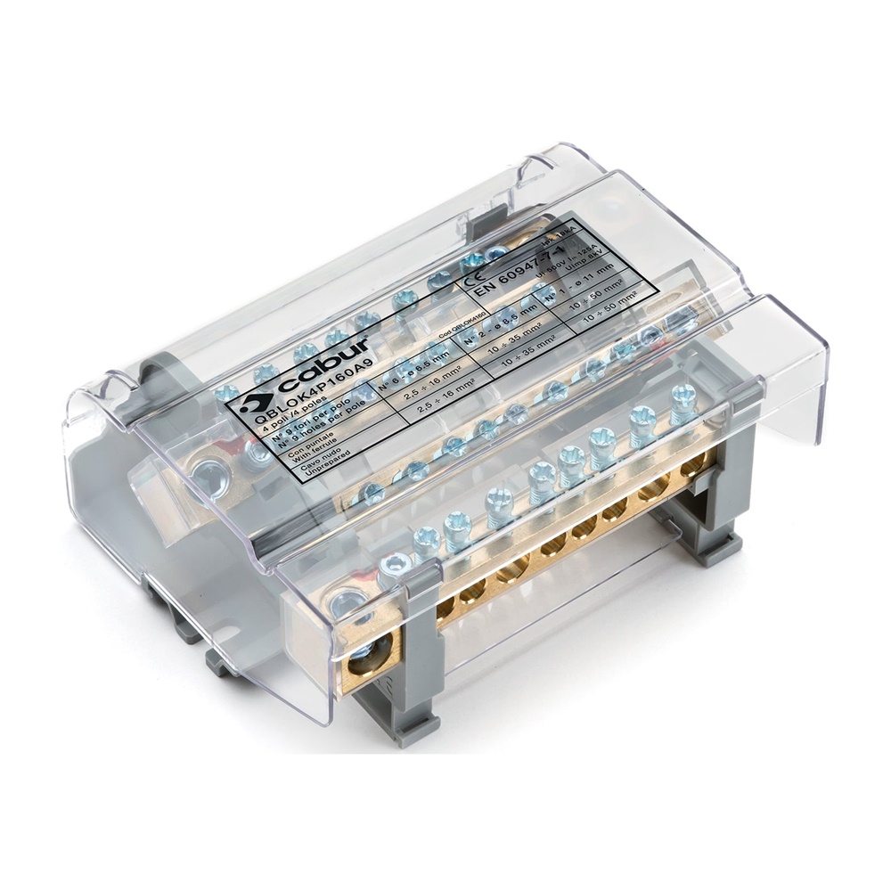 QBLOK4P160A9  MORSETTIERA 160 A 9 F