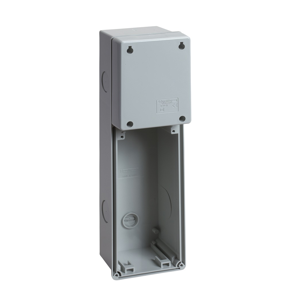 Base modulare 1 presa interbloccata sistema Unika installazione elettrica