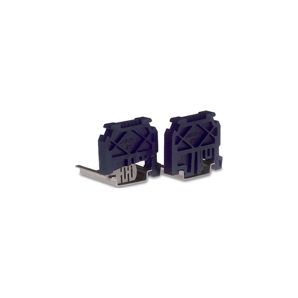 Blocchetto terminale BTU fissaggio a scatto per profilati G32 e TH35, materiale isolante resistente, alta sicurezza connessioni elettriche