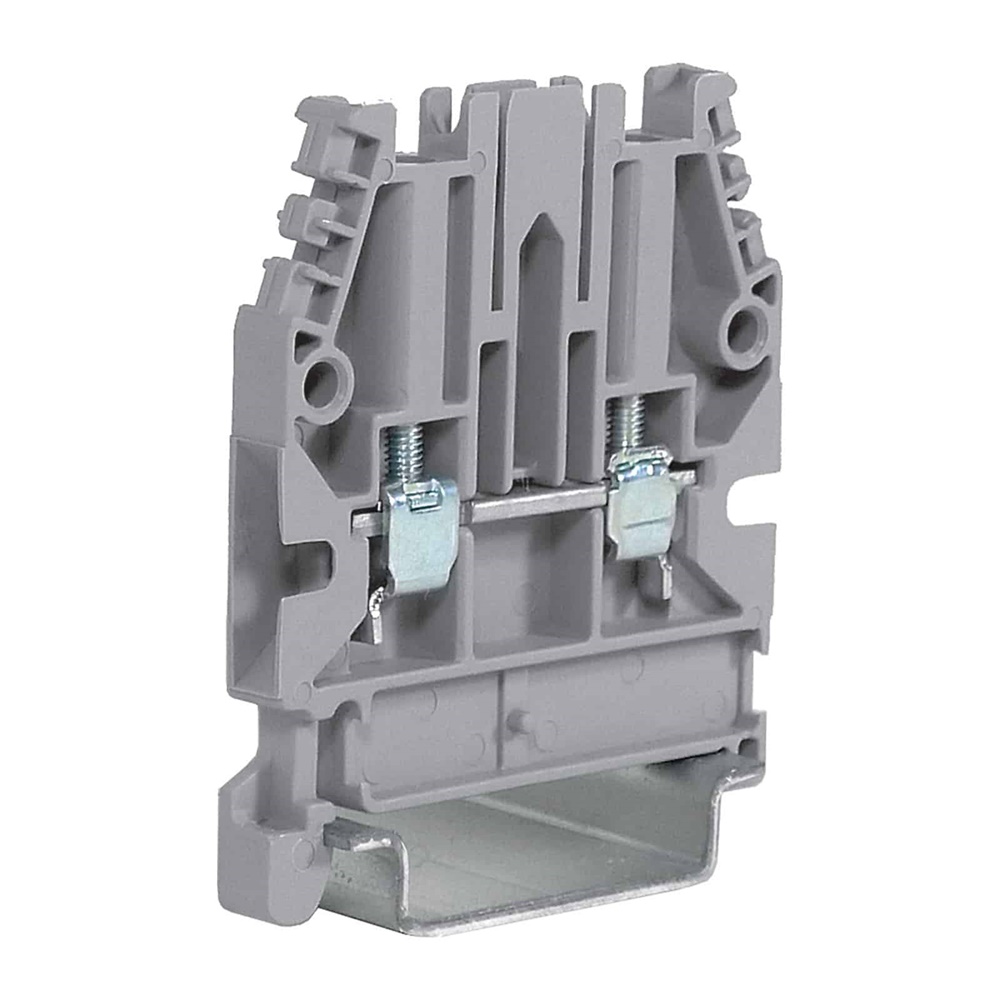 Morsetto passante a vite 2,5mm² 1 piano colore grigio per installazioni elettriche rapide e sicure