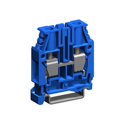 Morsetto passante a vite 10mm² 1-piano colore blu per cablaggio elettrico rapido e sicuro