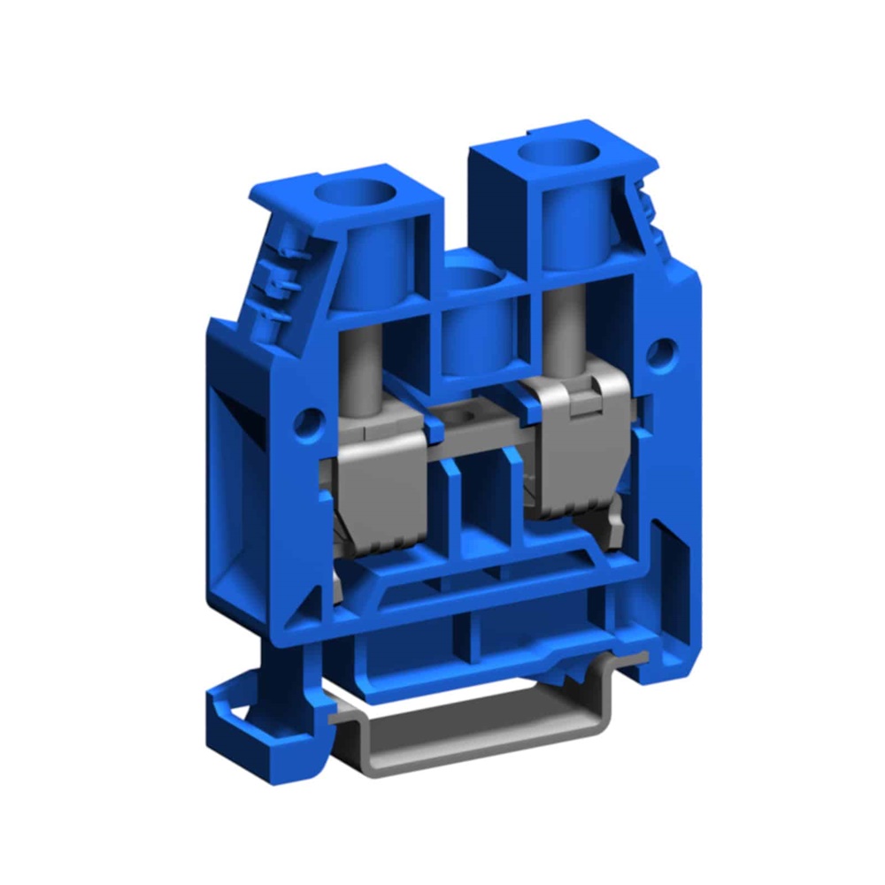 Morsetto passante a vite 16mm² colore blu per installazioni elettriche rapide e sicure