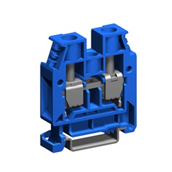 Morsetto passante a vite 16mm² colore blu per installazioni elettriche rapide e sicure