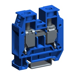 Morsetto passante a vite 35mm² colore blu per installazioni elettriche rapide e sicure