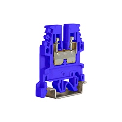 Morsetto passante a vite 2.5mm² serie CBD colore blu per installazioni elettriche sicure e rapide