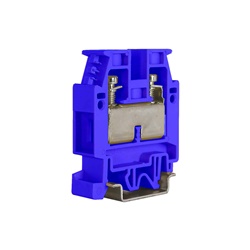 Morsetto passante a vite 16mm² colore blu per impianti elettrici quadri elettrici guida DIN