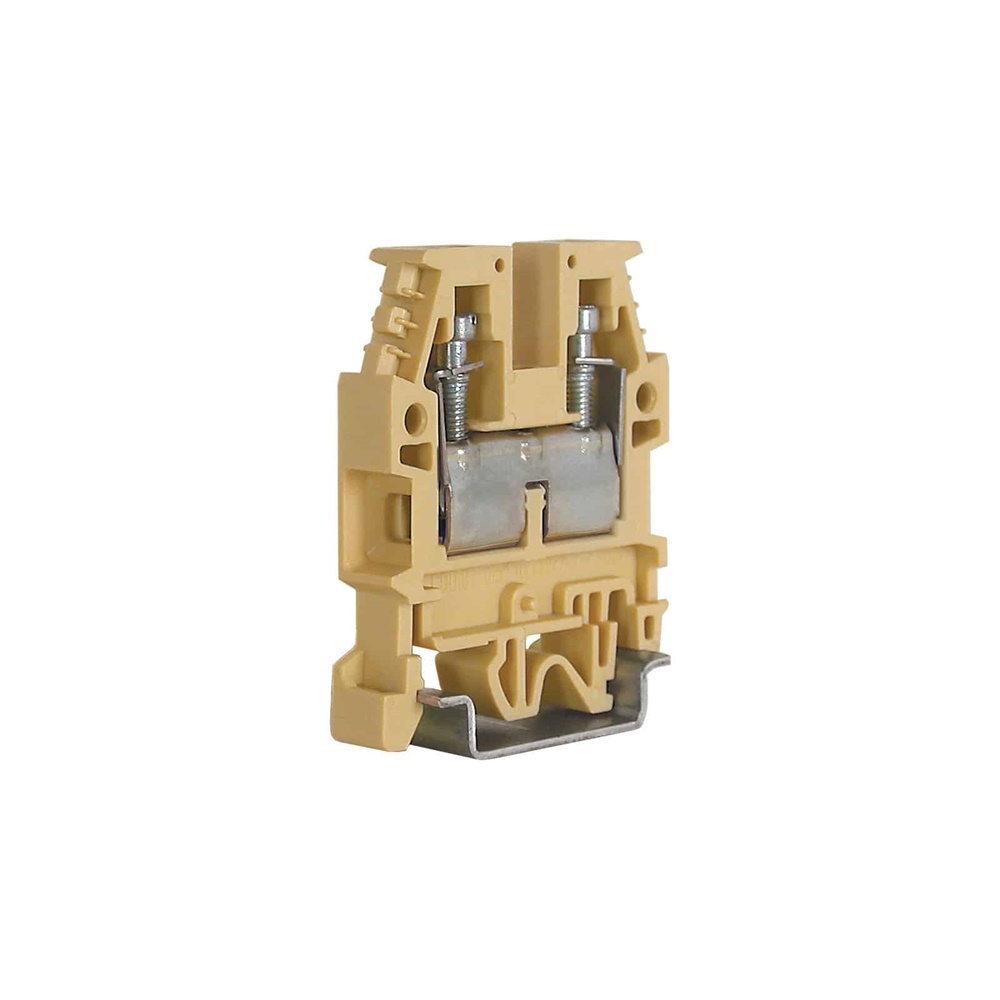 Morsetto passante a vite 6mm² beige serie CBD installazione elettrica rapida e sicura