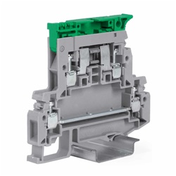 Morsetto a vite 4mm² portafusibile 2-piani colore beige per impianti elettrici