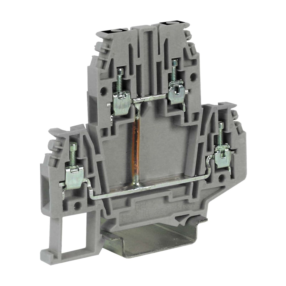 Morsetto a vite 2,5mm² 2 piani interconnessi beige serie DBC per cablaggio elettrico