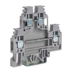 Morsetto a vite 4mm² 2-piani colore grigio per cablaggio elettrico