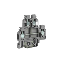 Morsetto a vite 4mm² 2-piani interconnessi colore grigio per cablaggio elettrico