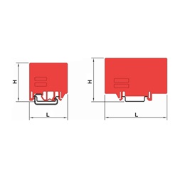 Diaframma separatore DFU/2 rosso per NCS NCV applicazioni tecniche