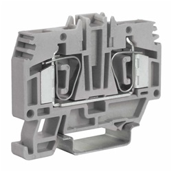 Morsetto a molla 6mm² 1-piano grigio per collegamenti elettrici compatto