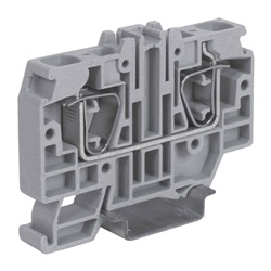 Morsetto passante a molla 10 mm² grigio per installazioni elettriche rapide e sicure