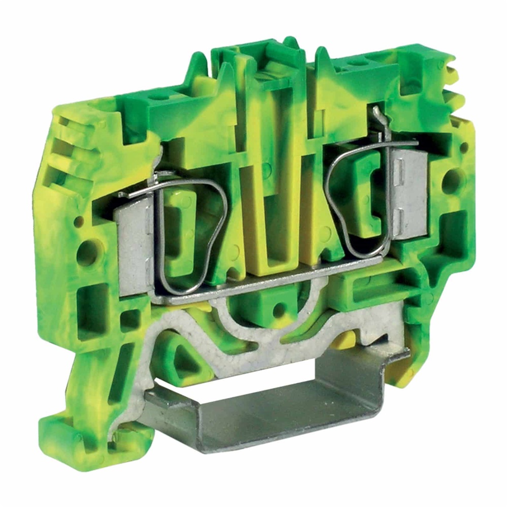 Morsetto a molla 4mm² 2 poli 1 piano di terra per cablaggio elettrico
