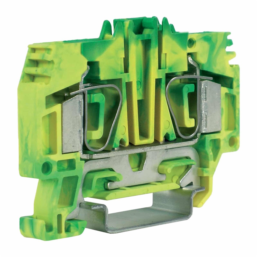 Morsetto a molla 6mm² 2 poli 1 piano terra CBHT320 per cablaggio elettrico