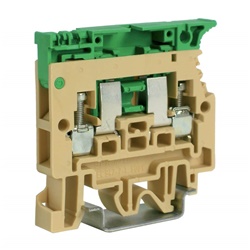 Morsetto a vite 4mm² con diodo passante 3A beige per installazioni elettriche