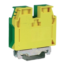 Morsetto terra TEC.35/O vite 35mm² montaggio guida TH35 sicurezza impianti elettrici